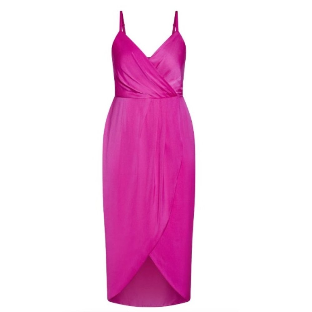 NWT City Chic Dress All Nigh FF Lipstick L = 20 = 2X - Picture 3 of 5
